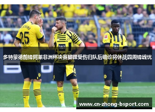 多特蒙德前锋阿莱非洲杯决赛脚踝受伤归队后确诊将休战四周锋线忧